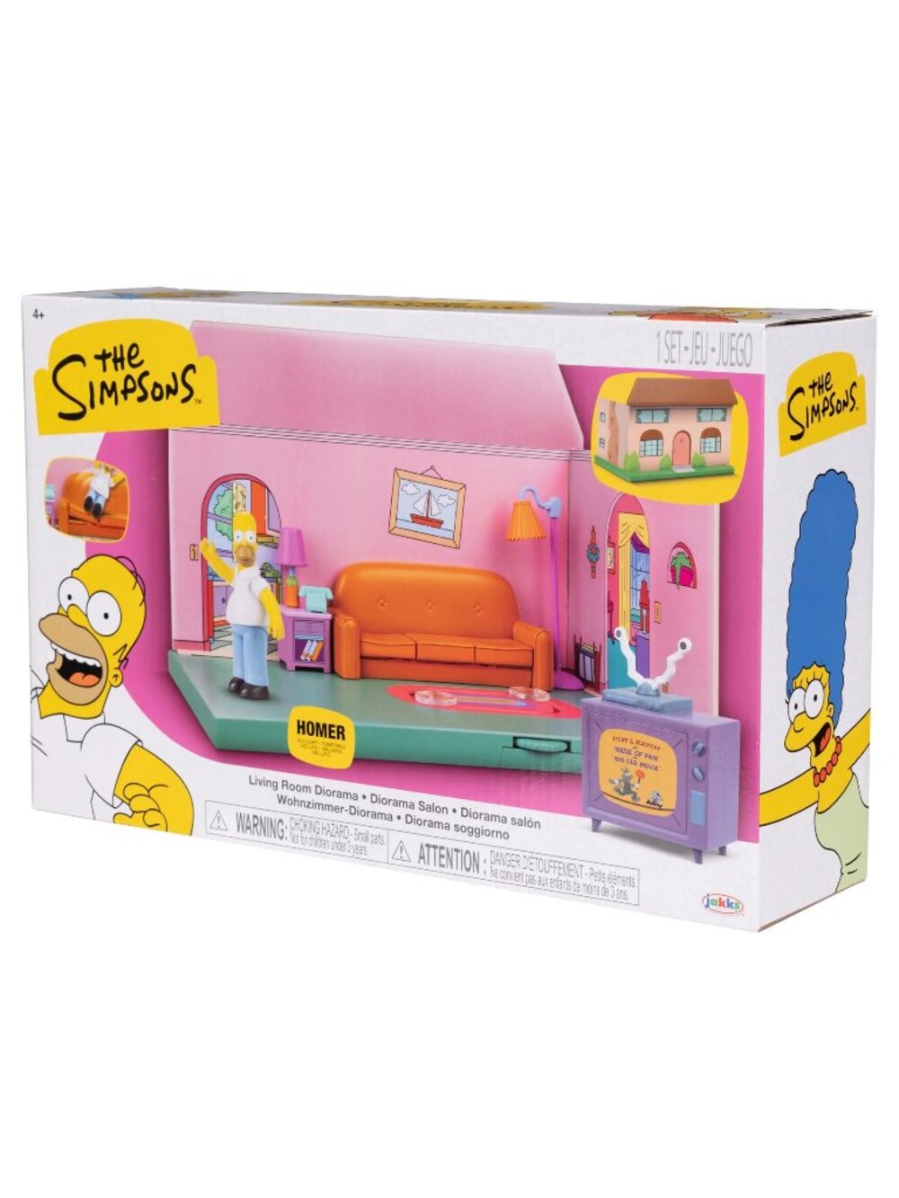 THE SIMPSONS Living Room Diorama with 2.5" Homer - NEW NIB